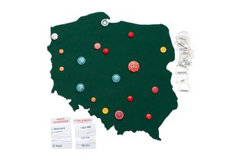 Karte von Polen mit Schaltflächen