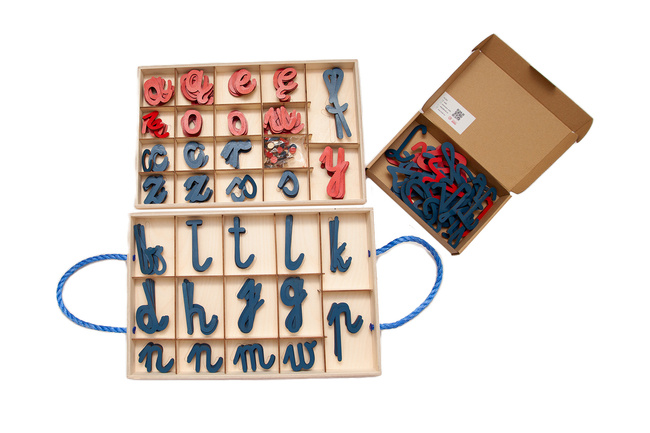 Bewegliches Alphabet – Schreibschrift – kleine und GROßE Buchstaben, 268 Stück