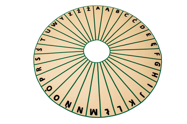 Koło alfabetu - alfabet polski - przyszyte litery