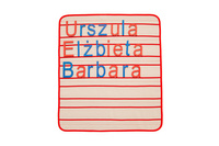 Movable alphabet mat 3 lines -- layout as in a notebook -- (printed letters)