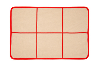 Language card mat - two rows of 3 squares each