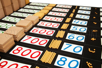 Mat for large math cards and quantities - black