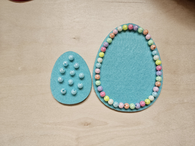 jajeczka filcowe 6 cm - komplet 6 sztuk