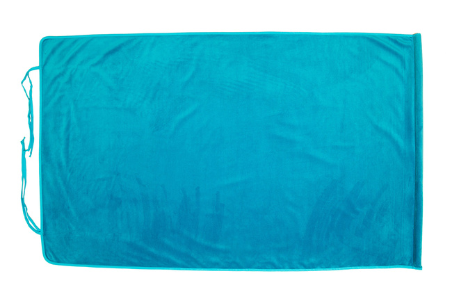Small carpet for work on the floor - blue