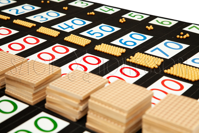 Mat for large math cards and quantities - black