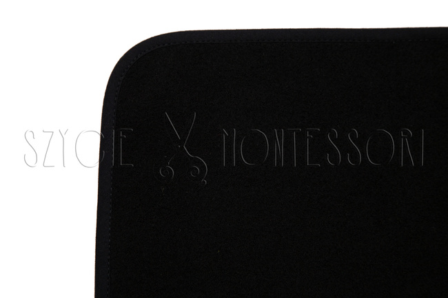 Math mat for organizing gold material - black