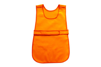 Vorne zu schließende Schürze - orange, wasserabweisend, ölresistent