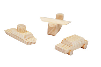 Wooden vehicles for mat "landforms"