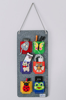 Felt Wall Hanging – DIY Mobile Phone Organizer (6 pockets + decorative elements)