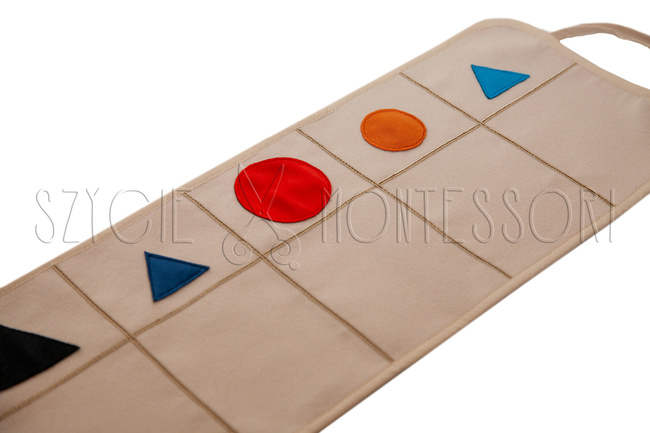 Dywanik gramatyczny - części mowy - krótki - z przyszytymi symbolami gramatycznymi