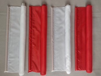 National Colors Sashes – White and Red - 40cm x 200cm