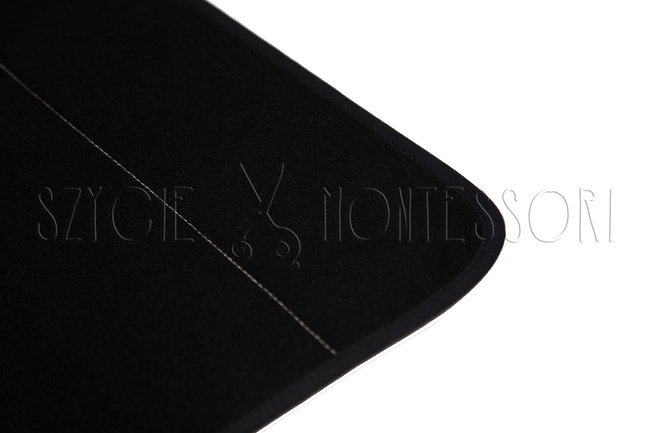 Math mat for organizing gold material - black