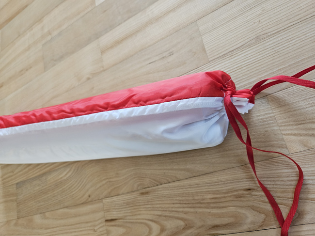 pasy w barwach narodowych biało - czerwone do układu tanecznego  50cm x 250cm