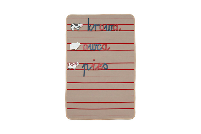 Movable alphabet mat -- 3 lines -- notebook layout -- (written letters)