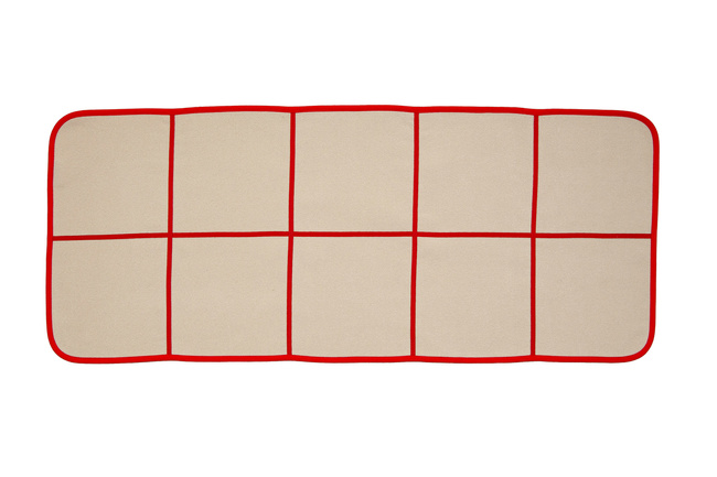 Language card mat - two rows of 5 squares each