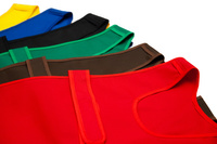 Vorne zu schließende Schürze - grün