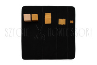 Math mat for organizing gold material - black