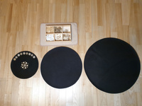 schwarze Basis zum Erstellen von Mandalas 45 cm